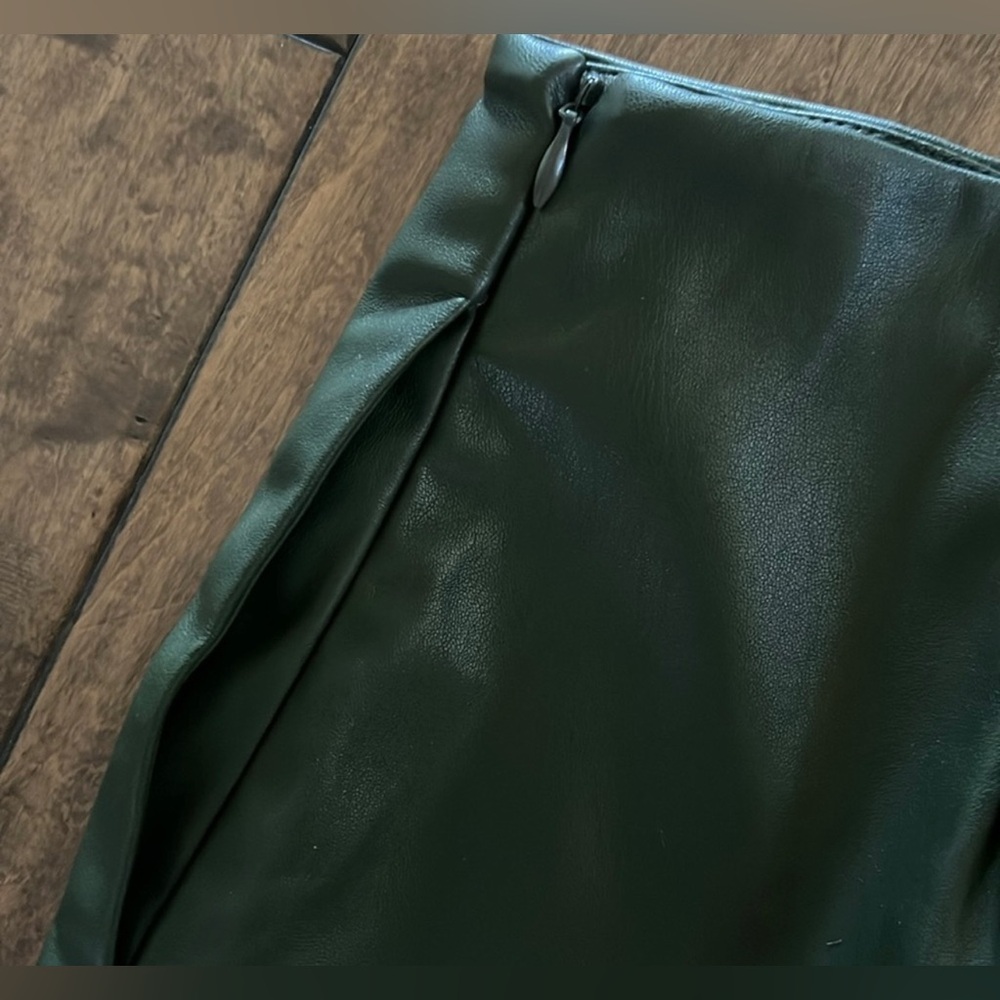 Jason Wu Black Faux Leather Wrap Skort/Skirt - Picture 6 of 8